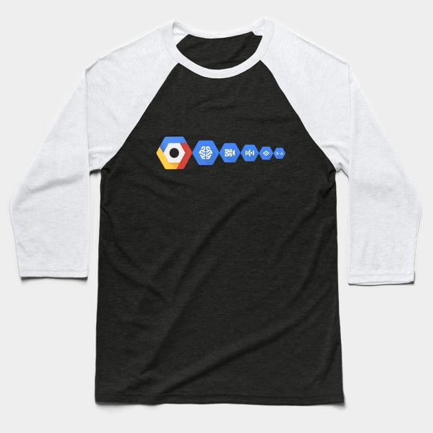 Google Cloud Platform - Machine Learning Elements Baseball T-Shirt by Cyber Club Tees